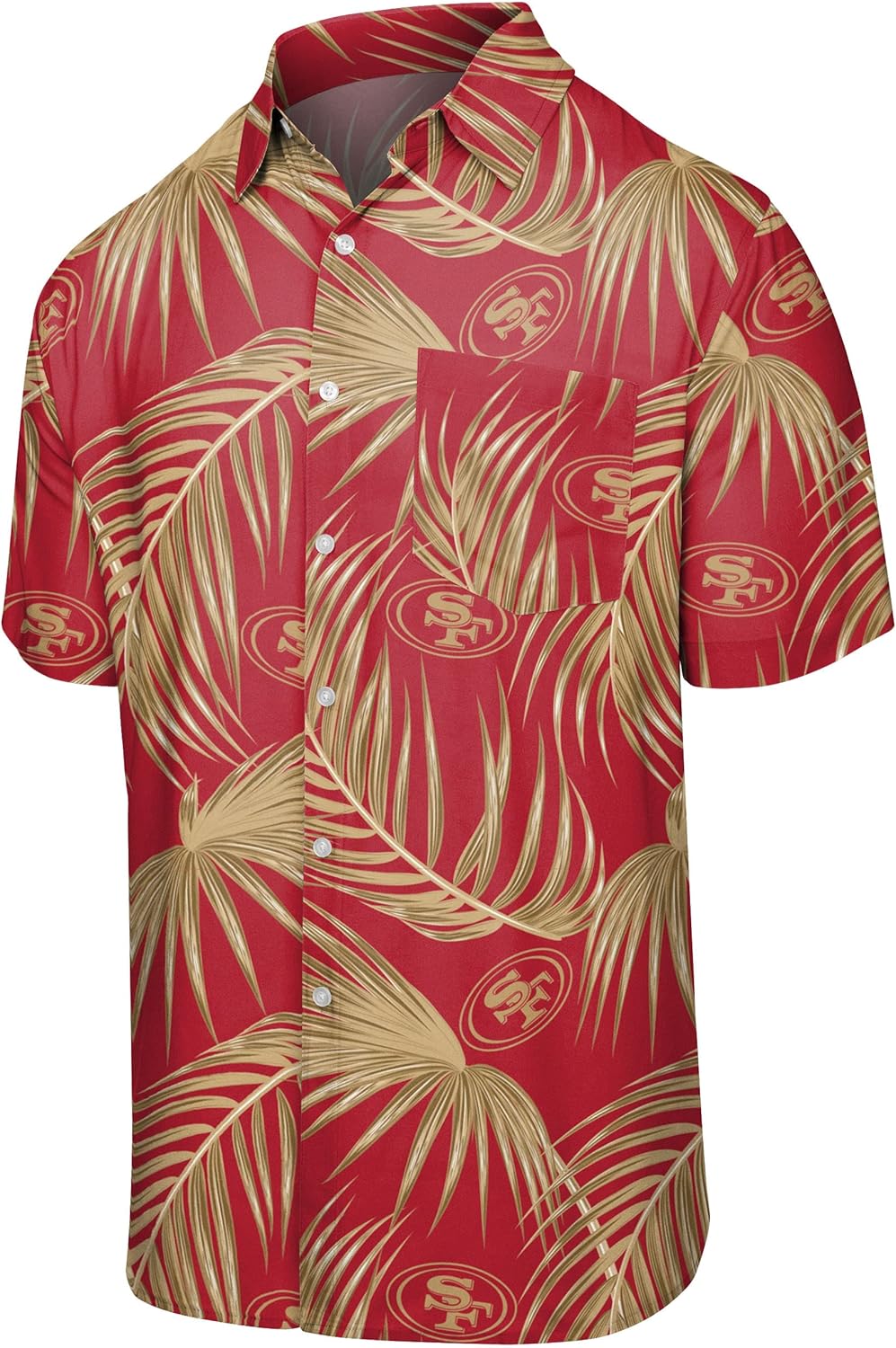FOCO NFL Team Logo Floral Aloha Tropical Button Up Shirt Review