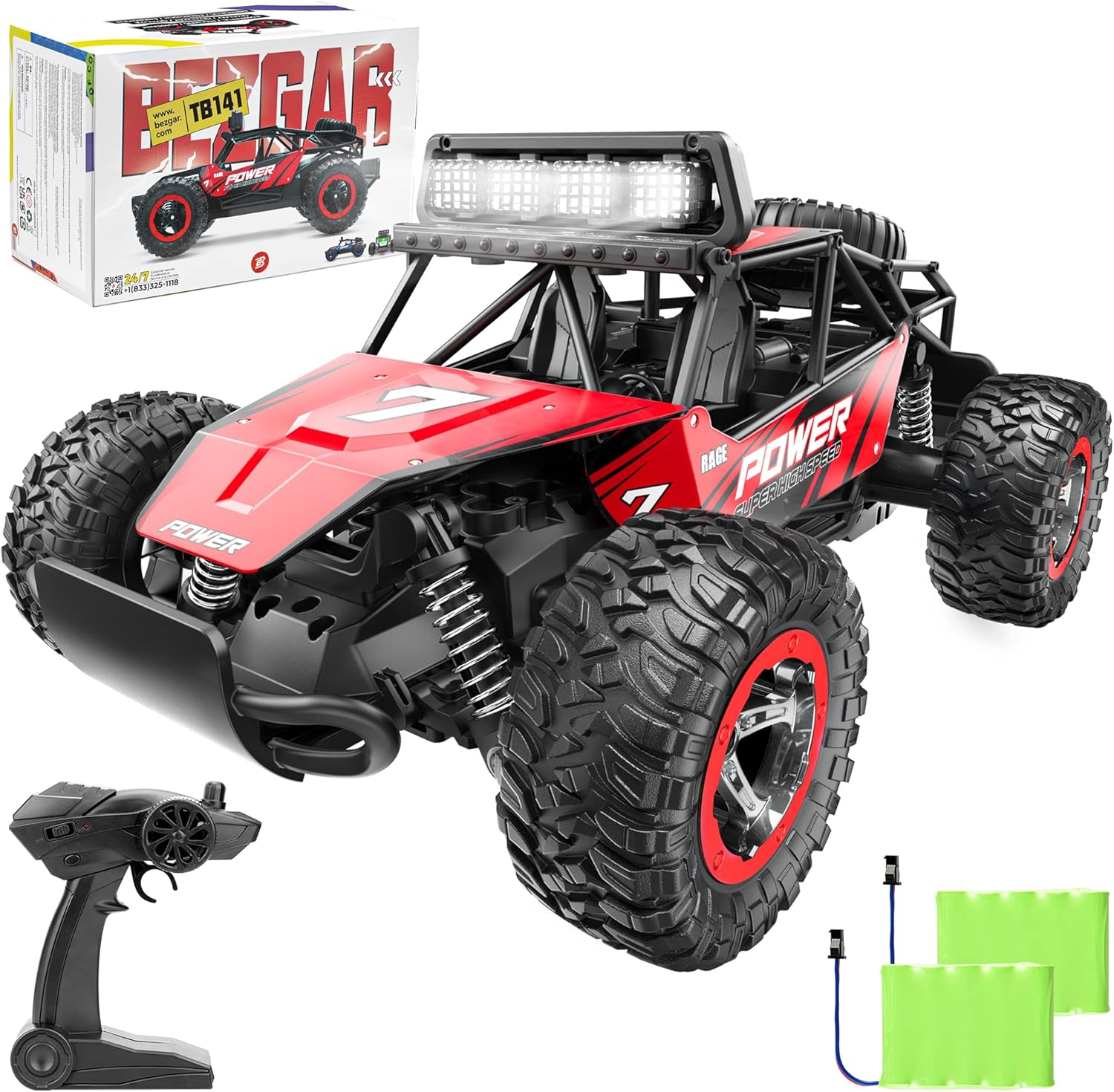 BEZGAR TB141 RC Cars - High Speed Off Road Remote Control Vehicle