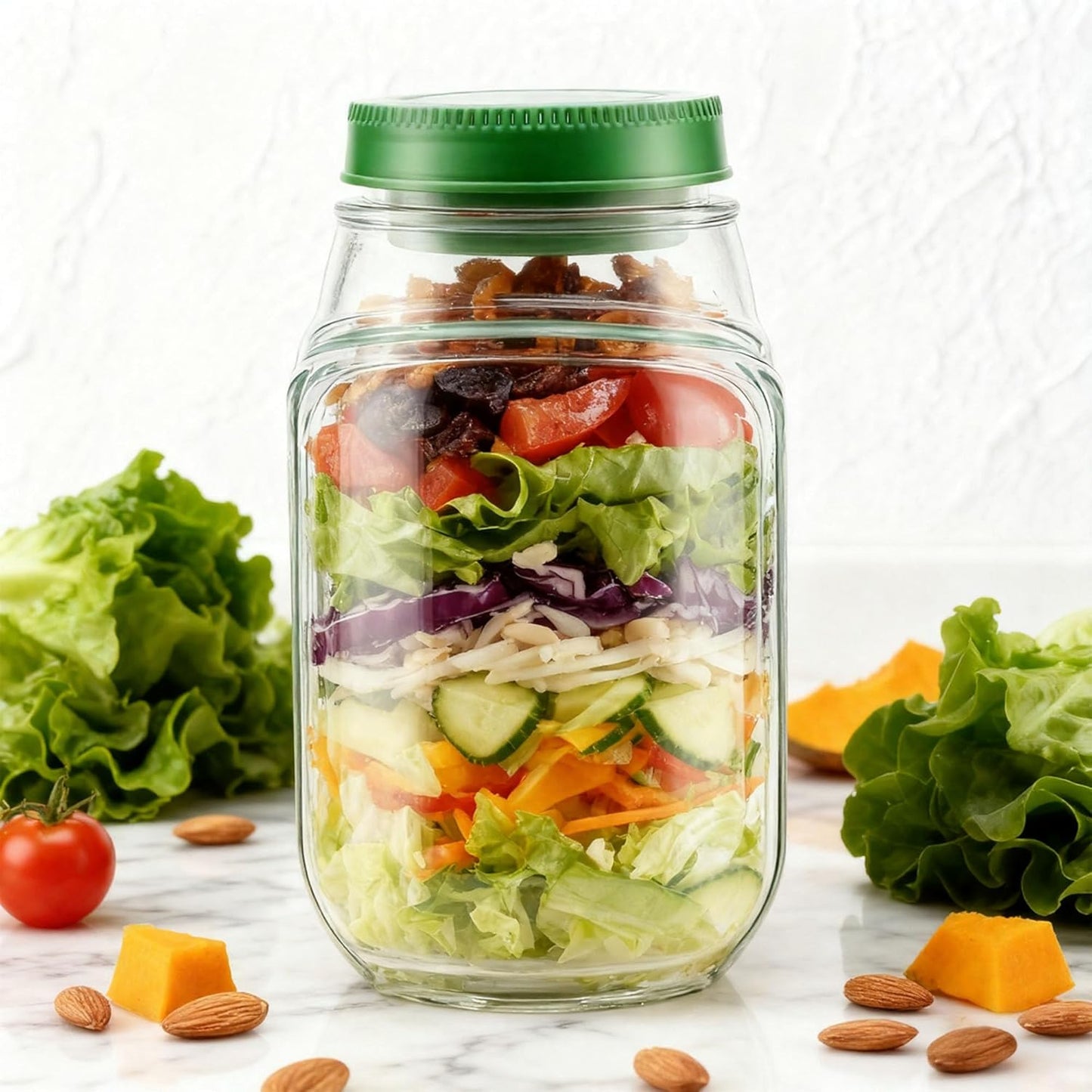 Salad Jar with Side Opening for Fresh & Crisp Meals on the Go
