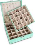 Frebeauty Jewelry Box Organizer with Necklace Hooks for Easy Storage