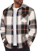 COOFANDY Mens Flannel Plaid Shirt Jacket - Warm, Durable Style