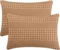 PHF 100% Cotton Waffle Pillow Shams King Size for Comfort