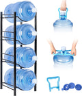 5 Gallon Water Jug Holder 4-Tier Water Bottle Rack - Space Saving