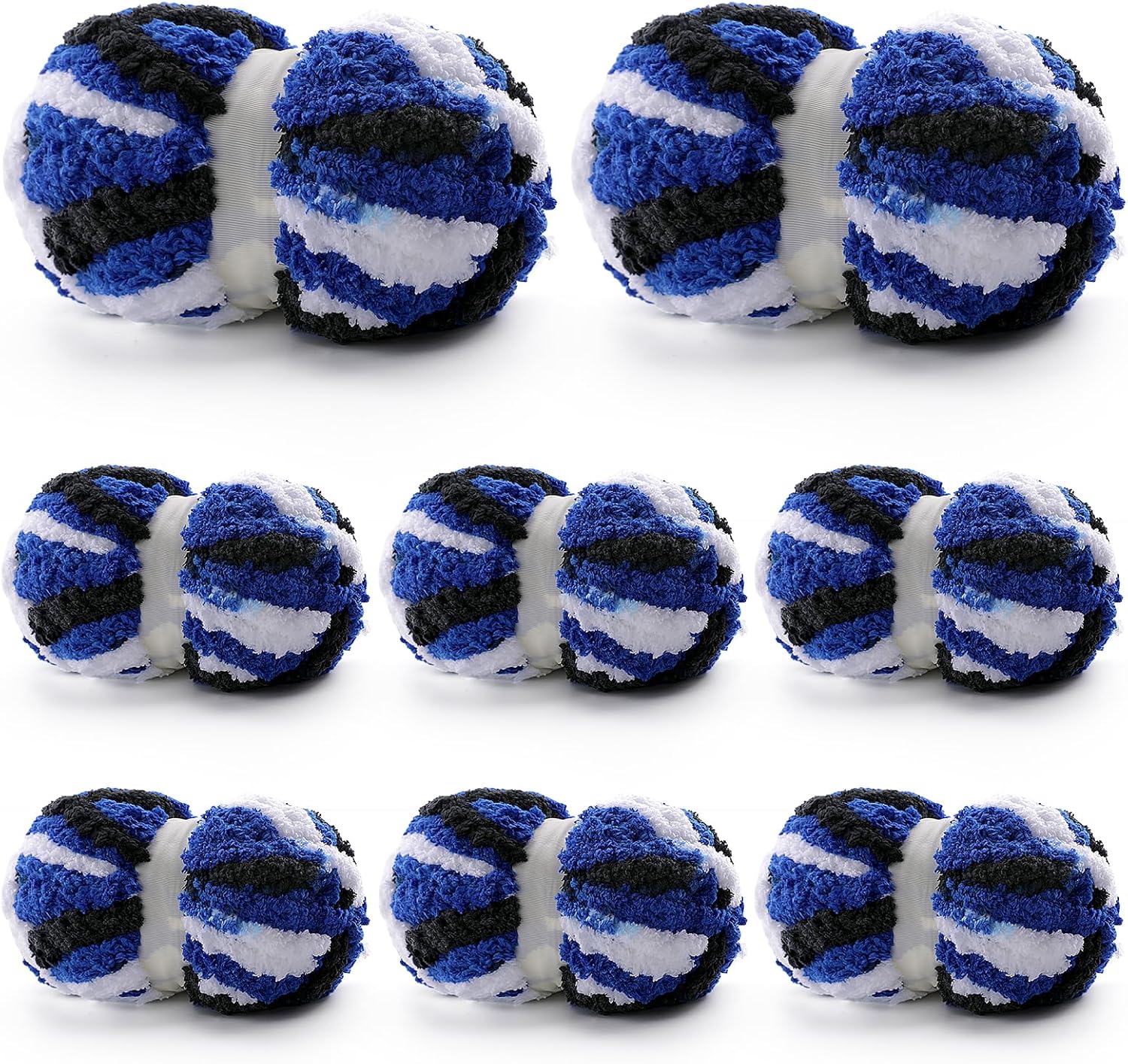 8 Pack Chunky Yarn for Hand Knitting - Soft Chenille Yarn