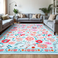 Boho Vintage Area Rugs for Living Room 9x12 Non-Slip Carpet