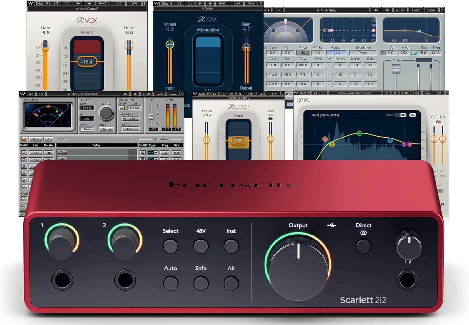 Focusrite Scarlett 2i2 USB Audio Interface with Waves Musicians 2