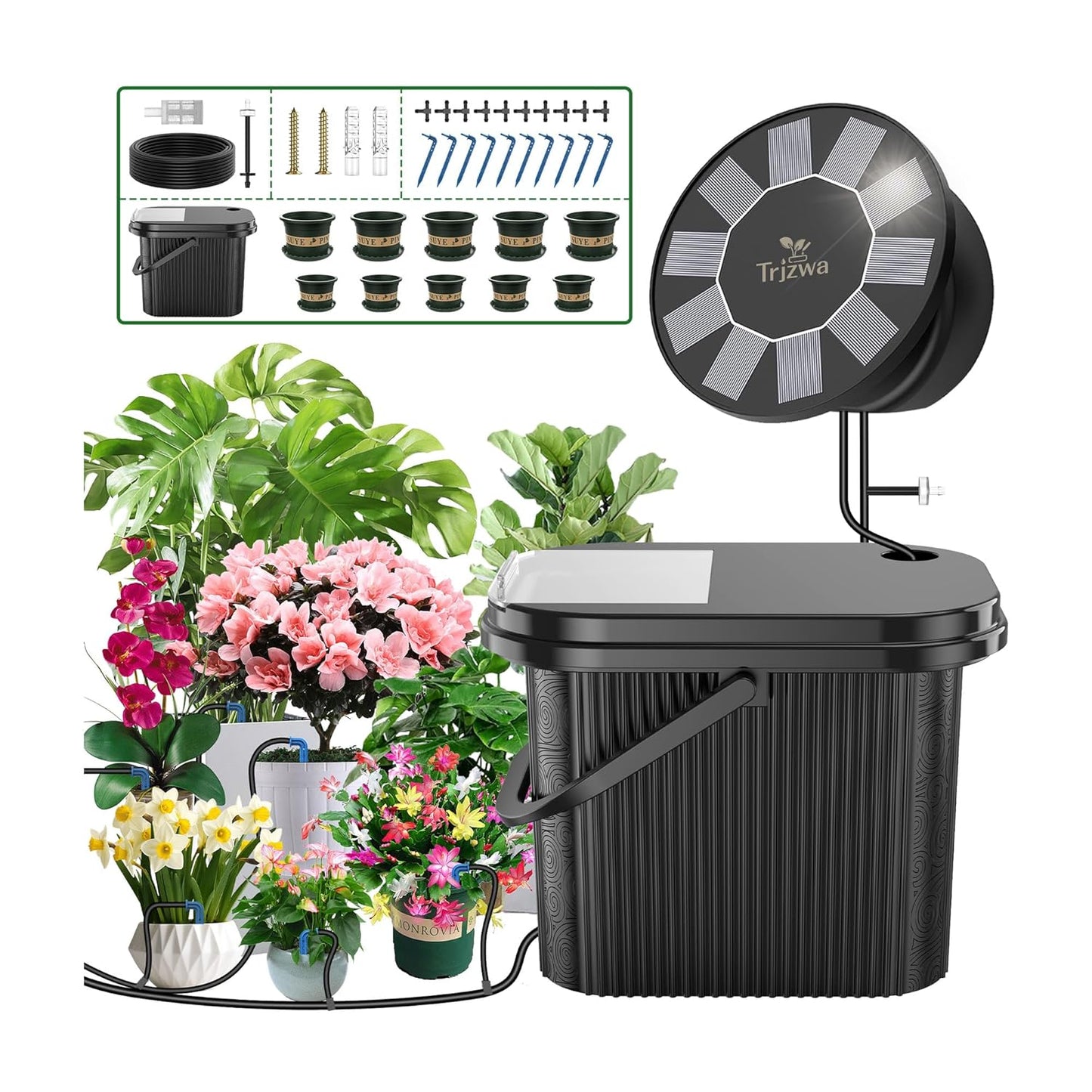 Solar Drip Irrigation System Kit for Effortless Plant Care