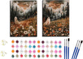 Halloween Whimsical Ghost Paint by Number Kit - Moonlit Floral Scenes
