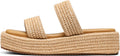 Platform Slip on Espadrille Sandals for Women Wedges - Jute Flatform