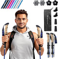 Compact Walking Sticks for Hiking - Set of Foldable Trekking Poles