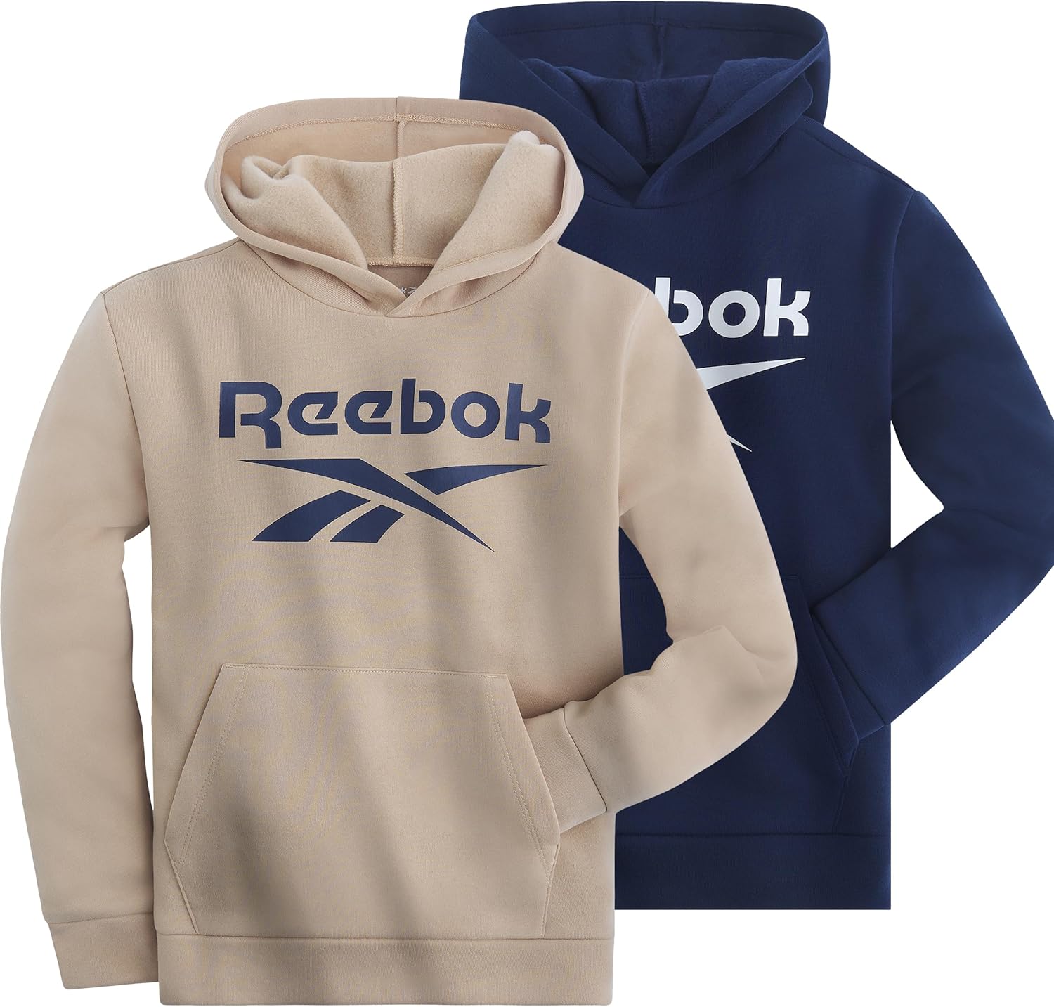 Reebok Boys 2 Pack Fleece Hoodies Size 8-20 - Stay Stylish & Cozy!