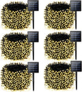 6 Pack Solar Christmas Lights Outdoor 285 ft 720 LED - Long Warm White