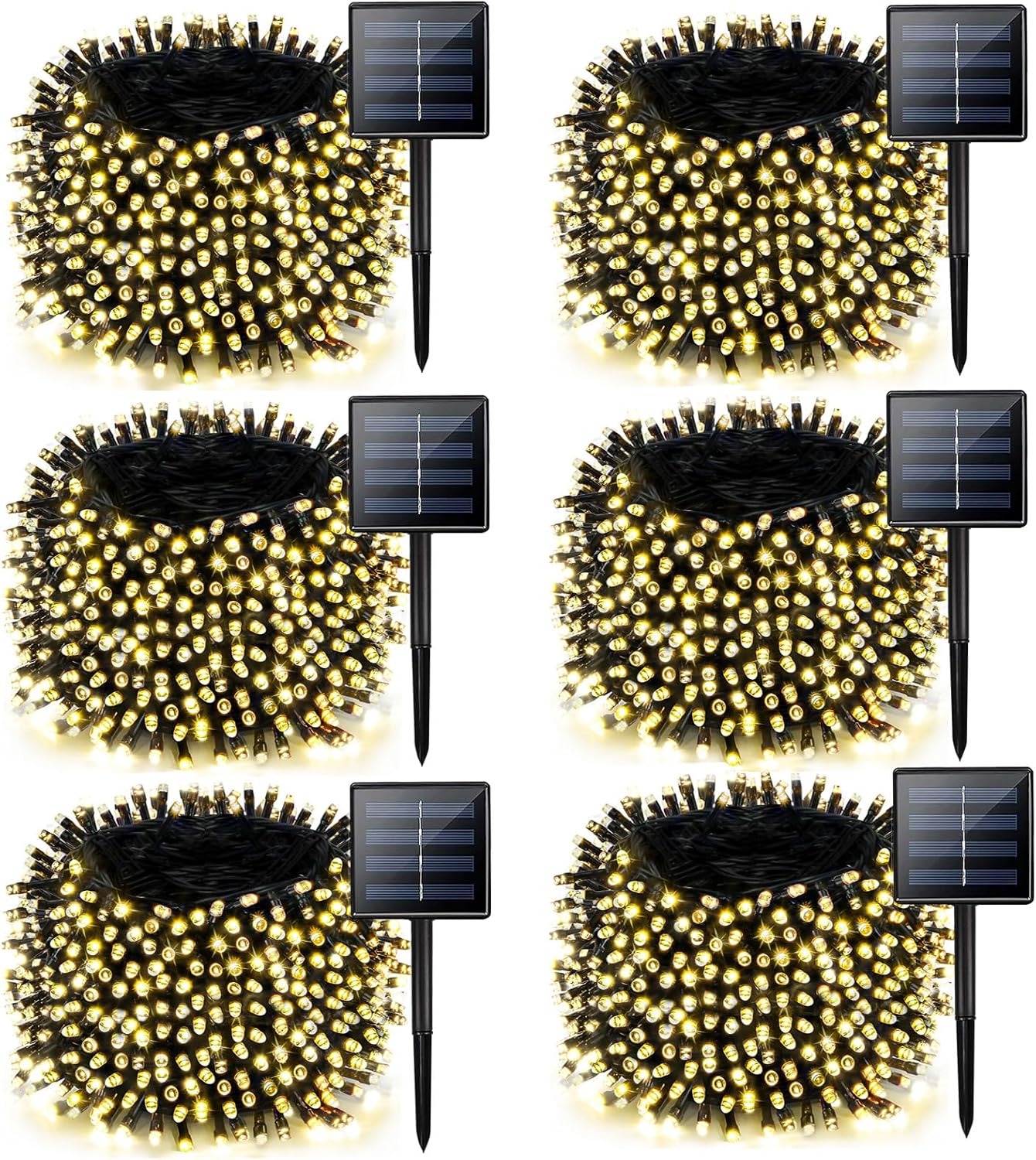 6 Pack Solar Christmas Lights Outdoor for Festive Decor