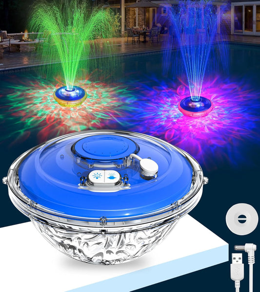 Floating Pool Fountain with Lights Show for Inground Pools