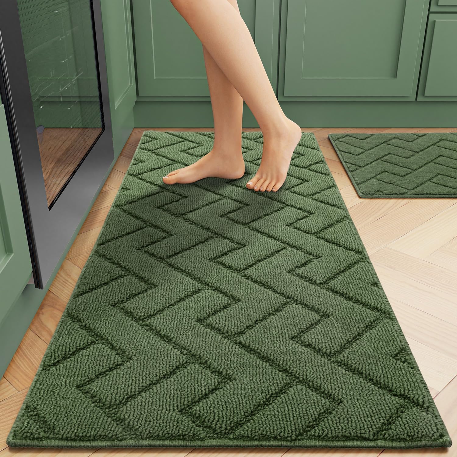 Super Absorbent Kitchen Rugs and Mats Set for Home Use