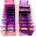 24 Sheets Shades of Purple Stained Glass Sheets - Mosaic Craft Pack