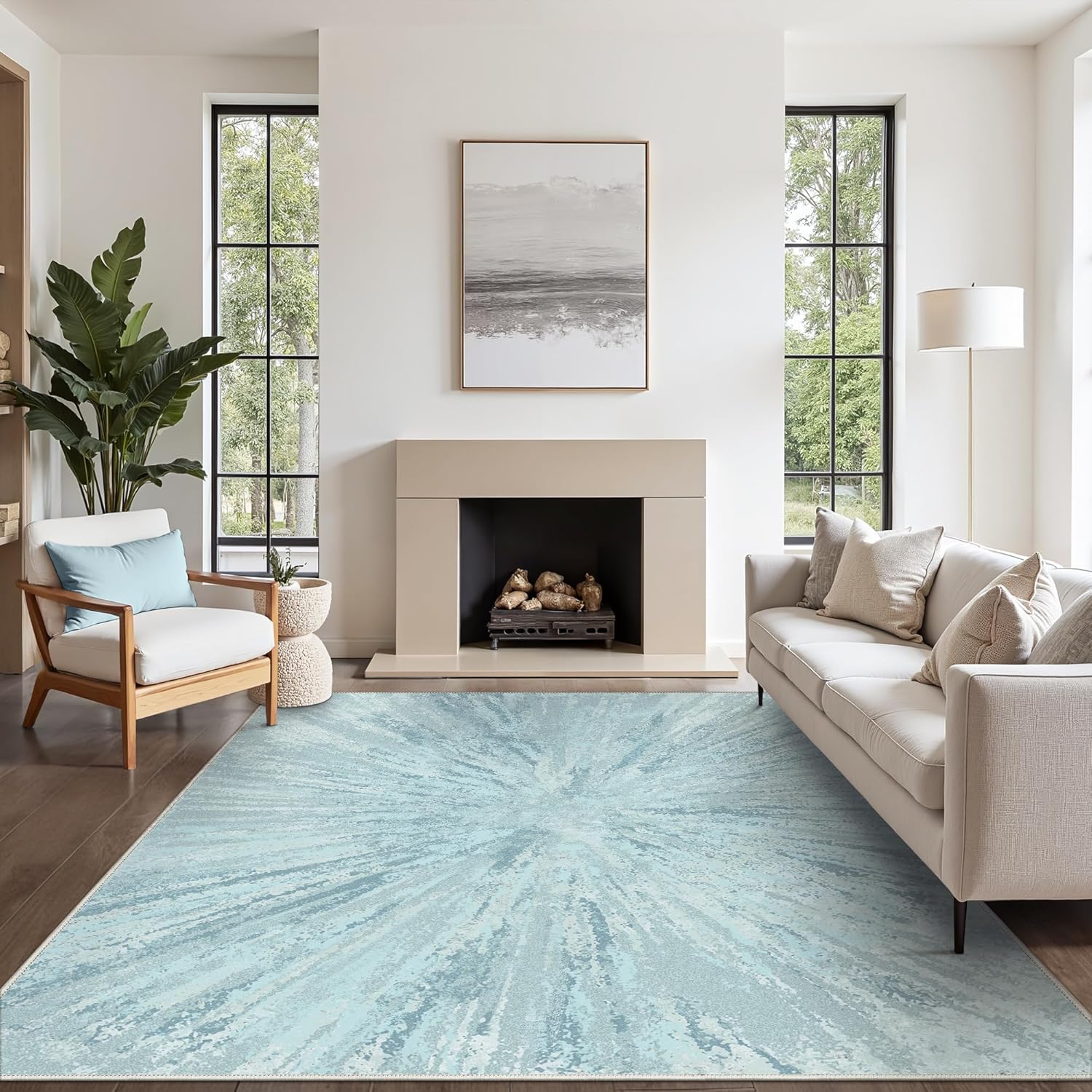 GENIMO Modern Abstract Area Rugs 6x9 for Stylish Living Spaces