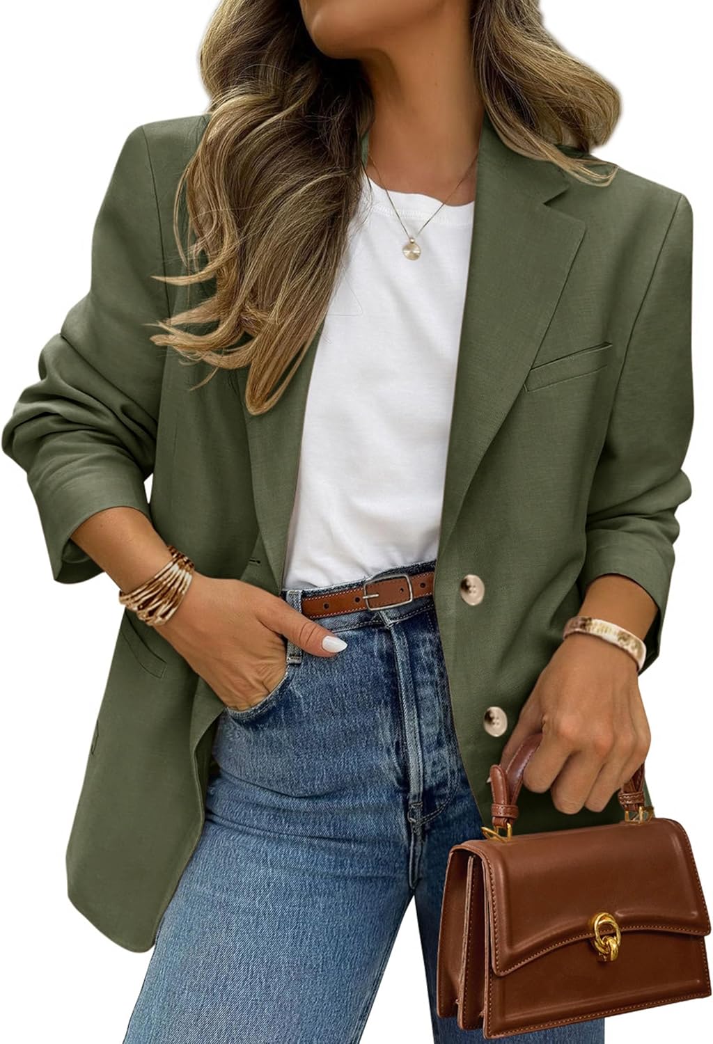 PRETTYGARDEN Blazers for Women Business Casual with Pockets