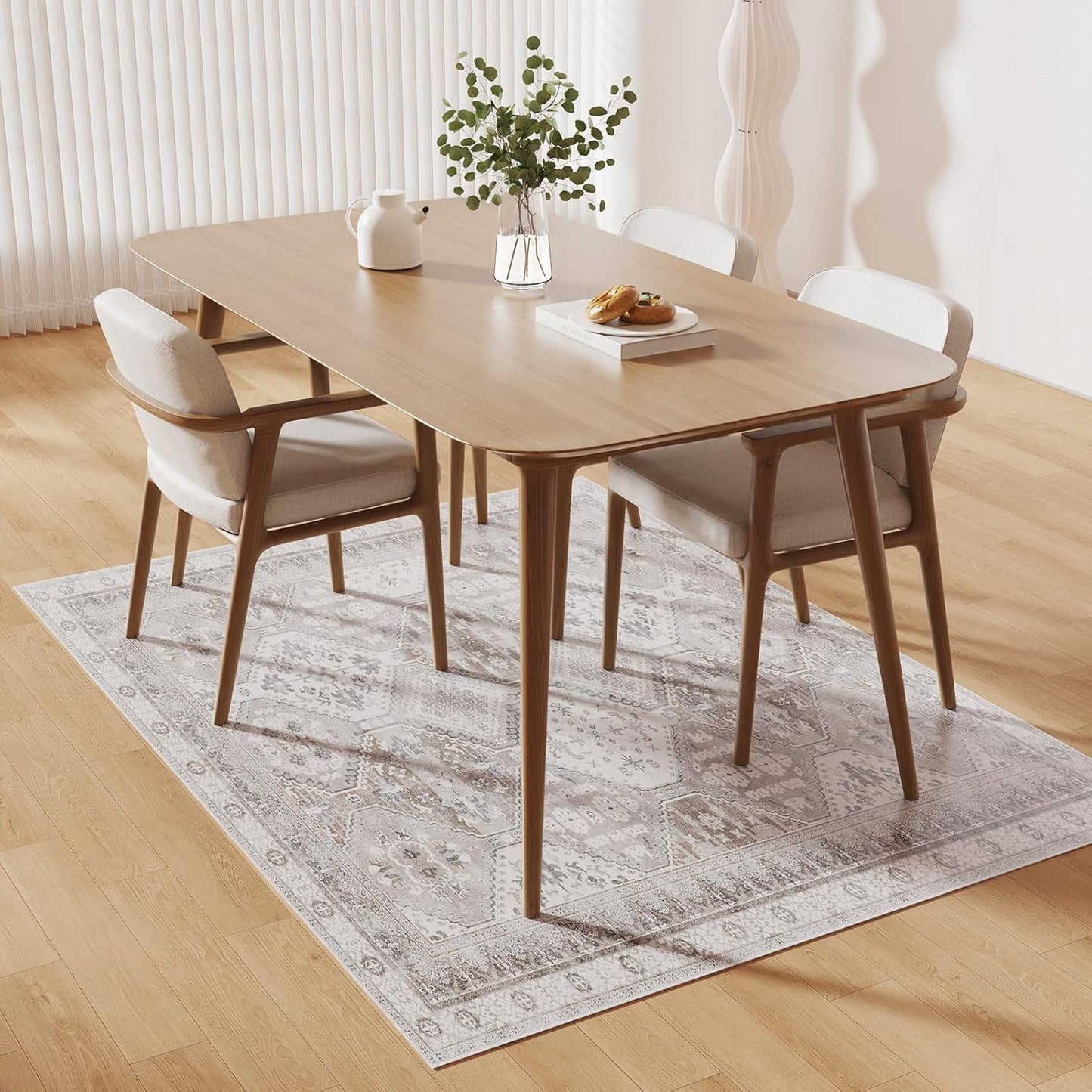 Waterproof Floor Mat for Home 57ft, Easy Clean Vintage Rug