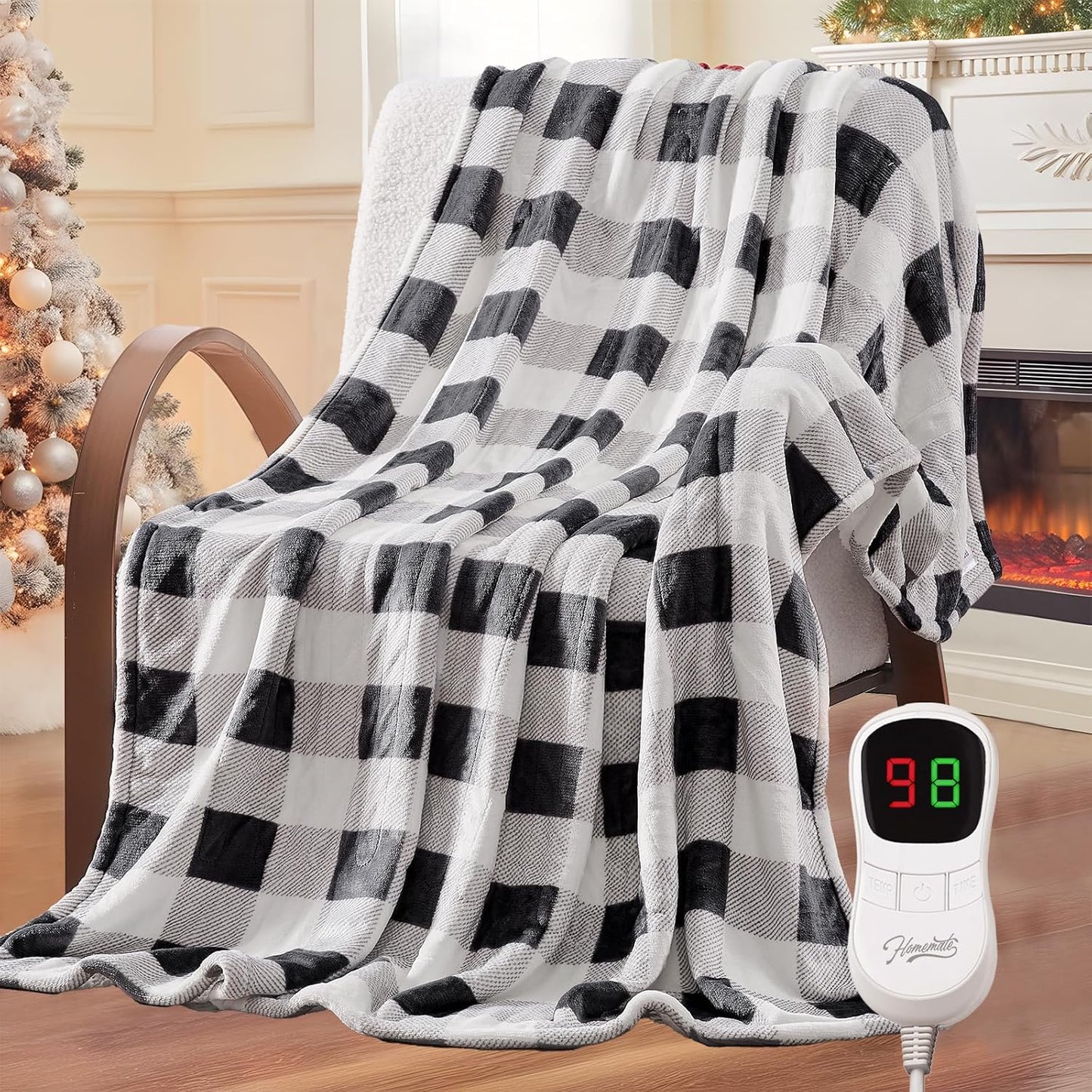 HomeMate Electric Blanket Heated Full Size for Cozy Comfort