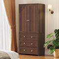 VOWNER Armoire Wardrobe Closet with Mirror for Stylish Storage