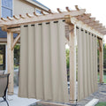 Outdoor Patio Curtains 84in x 108in - Weighted Waterproof Privacy