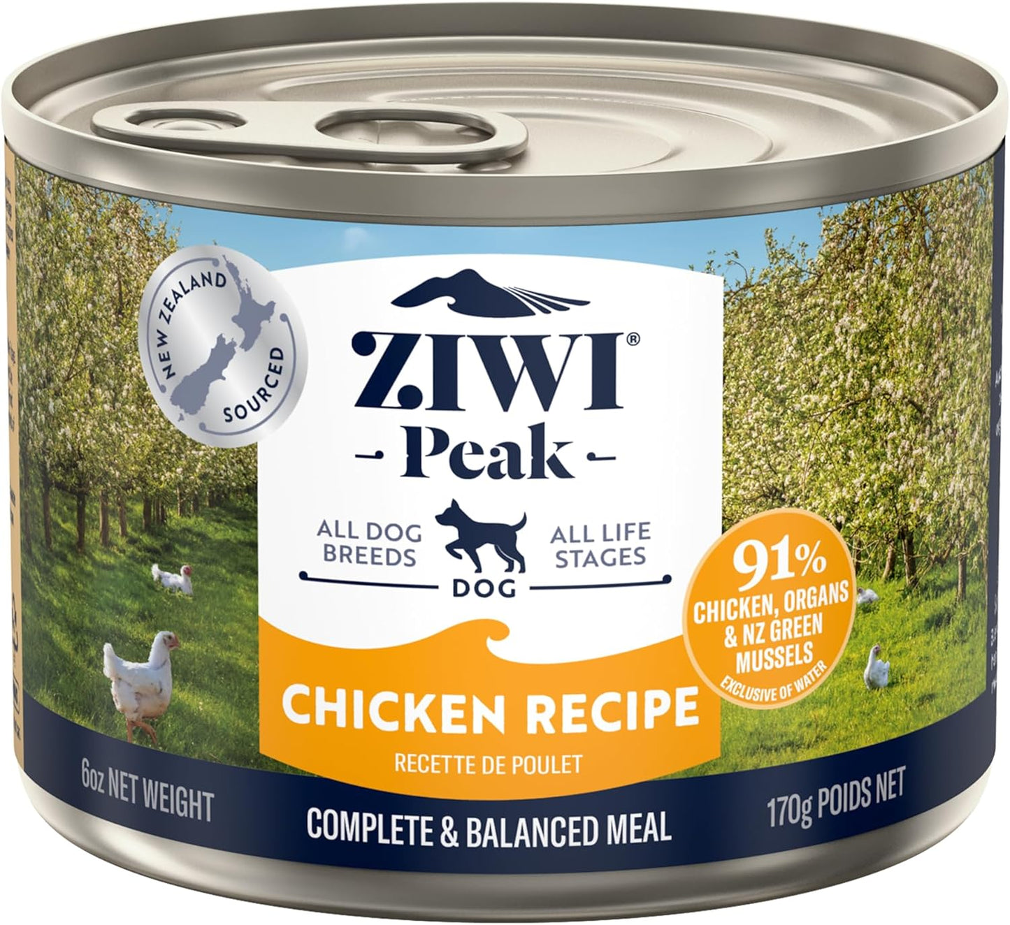 ZIWI Peak Canned Wet Dog Food - High Protein Grain Free Nutrition