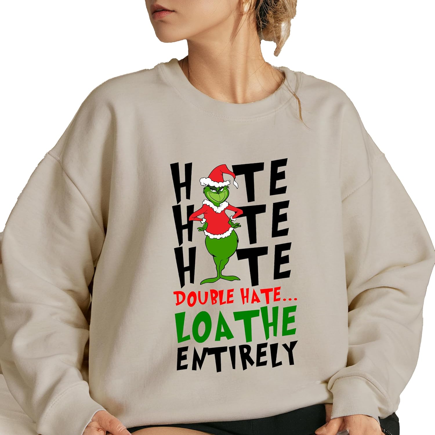 Hate Hate Hate Sweatshirt - Handmade Festive Fun