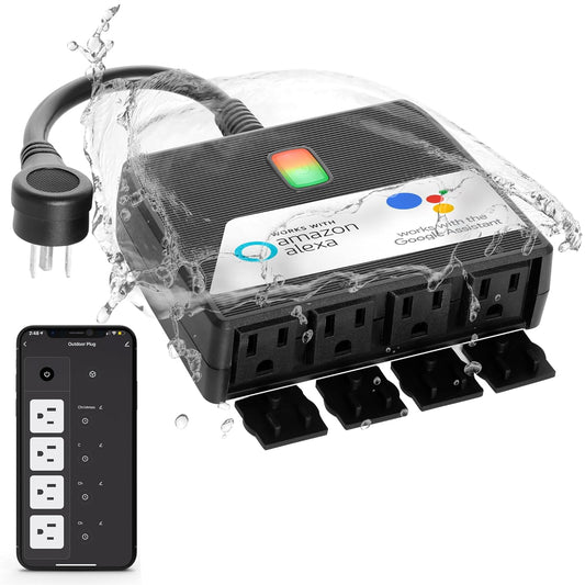WiFi Smart Outdoor Power Strip - Alexa & G Assistant Compatible