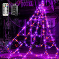 Halloween Spider Web Lights 454 LED Orange & Purple - Outdoor
