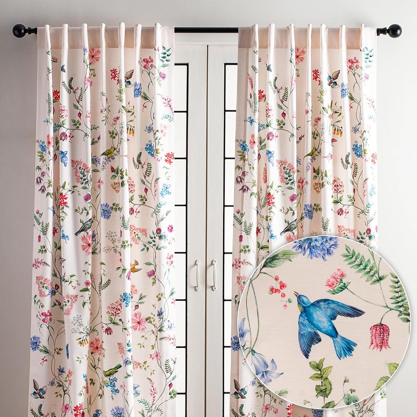 Maison d' Hermine 100% Cotton Light Filtering Curtains for Home