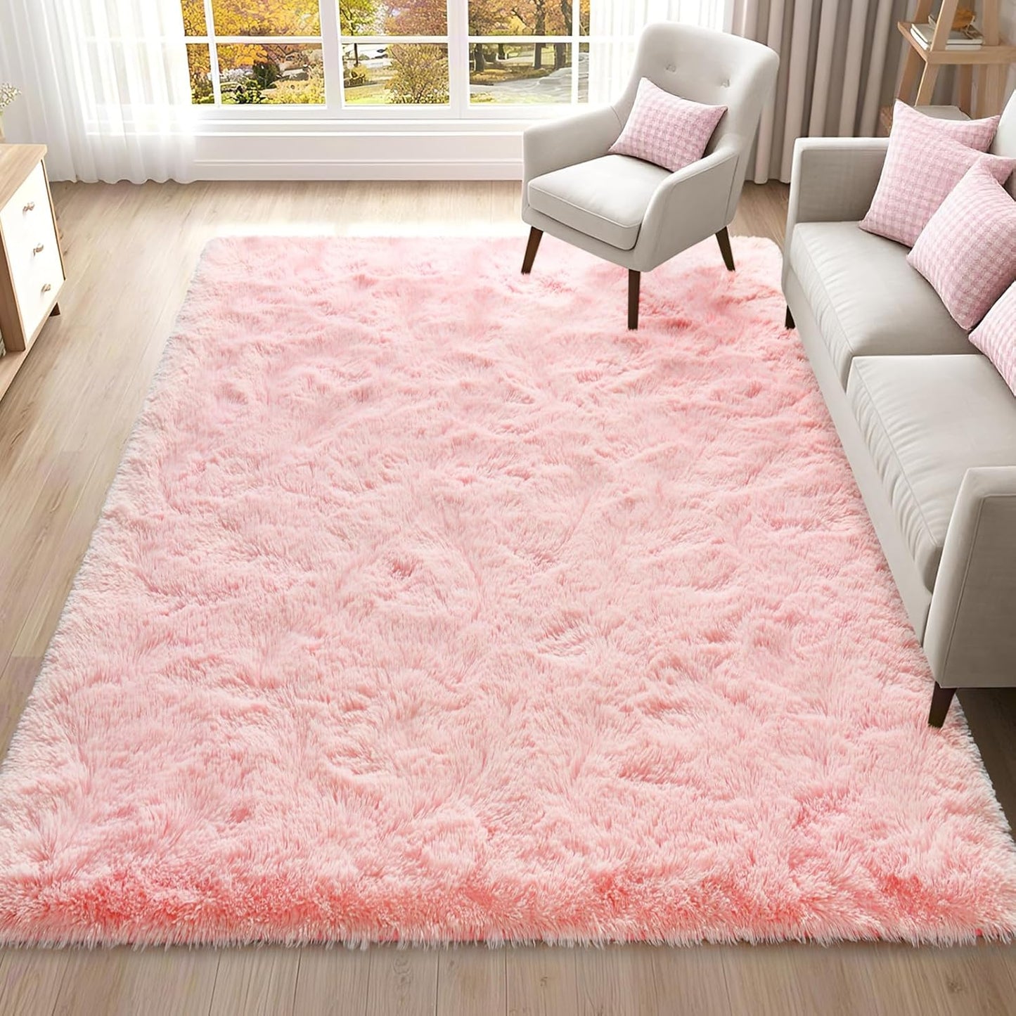 ISEAU Fluffy Rug Soft Shaggy Area Rug for Kids Room Decor