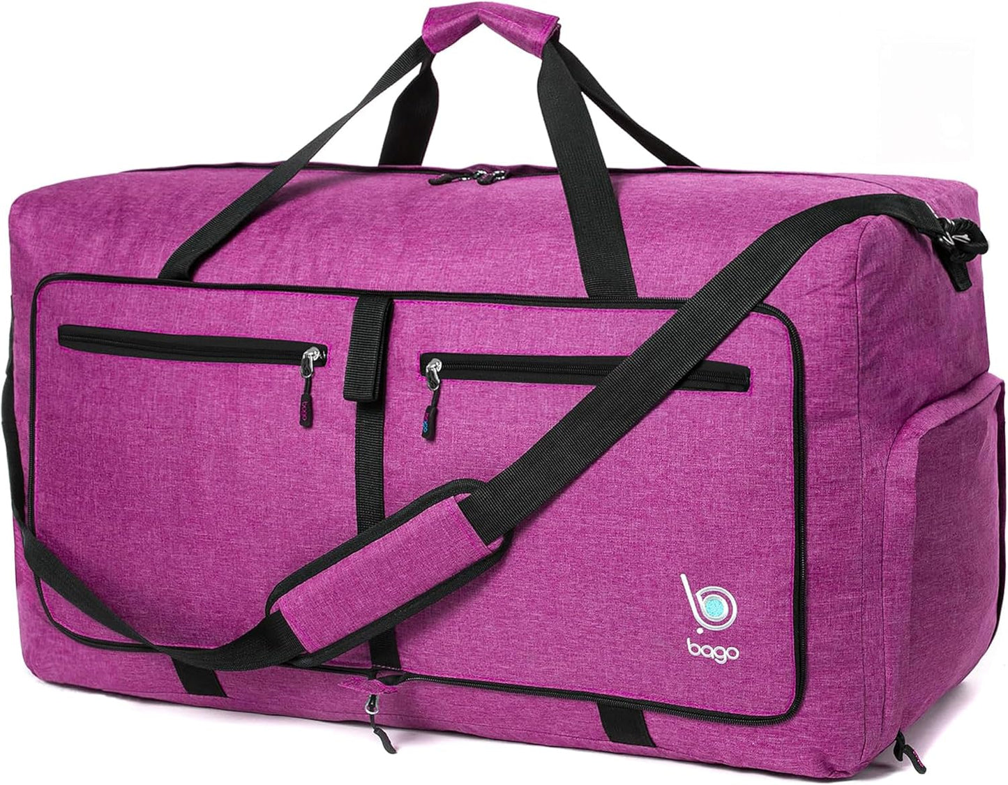 Bago Large Foldable Duffel Bag for Travel with Shoe Compartment