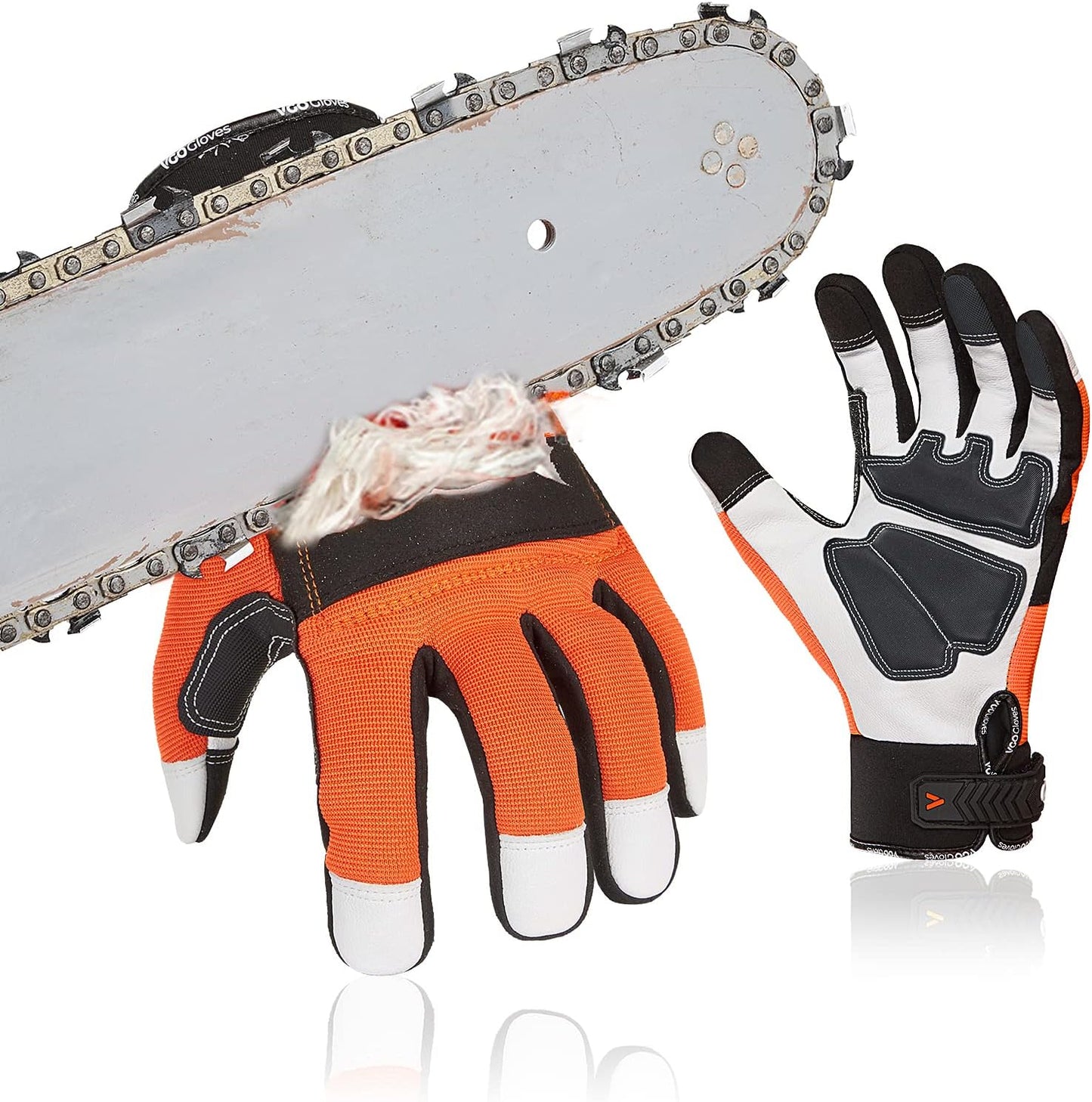 Vgo Chainsaw Gloves with 12-Layer Protection for Safety