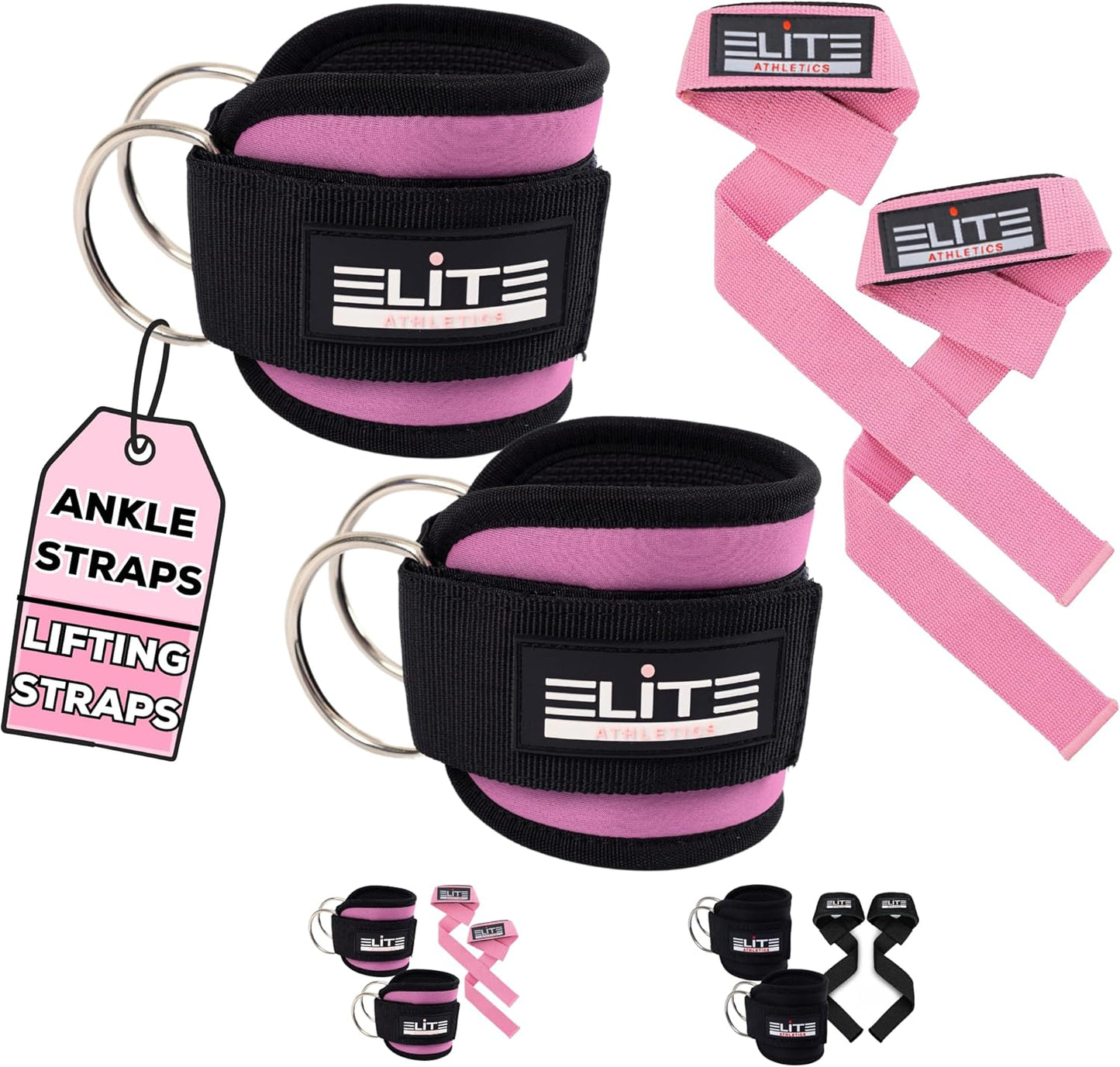 Gym Ankle & Wrist Straps Set - Elite Athletics