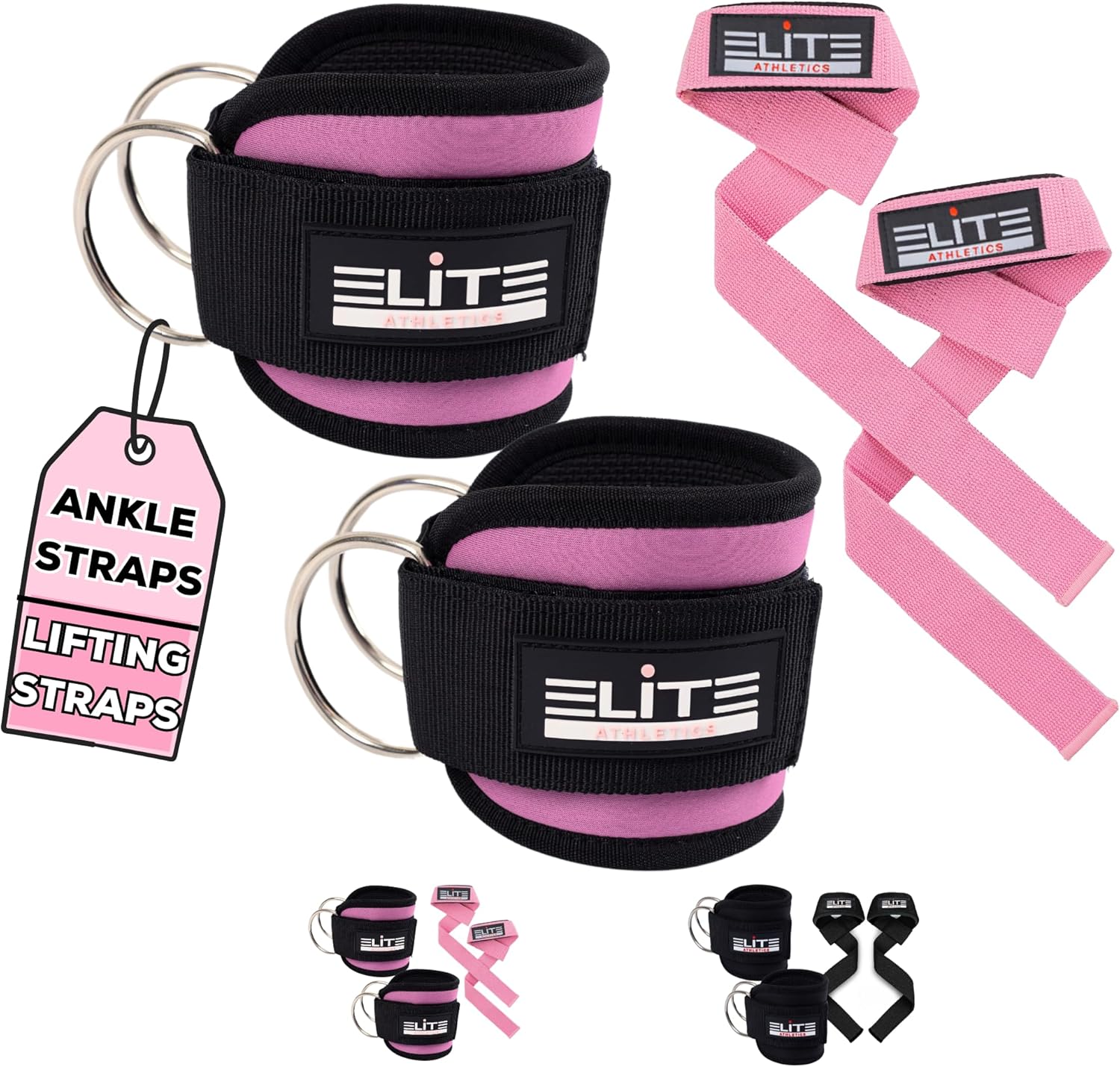 Gym Ankle & Wrist Straps Set - Elite Athletics