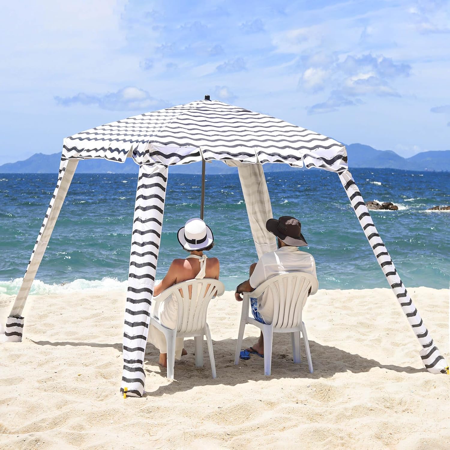 Beach Cabana with UPF 100+ Protection - Easy Setup Canopy