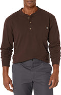 Dickies Men's Long Sleeve Heavyweight Henley for Comfort and Style