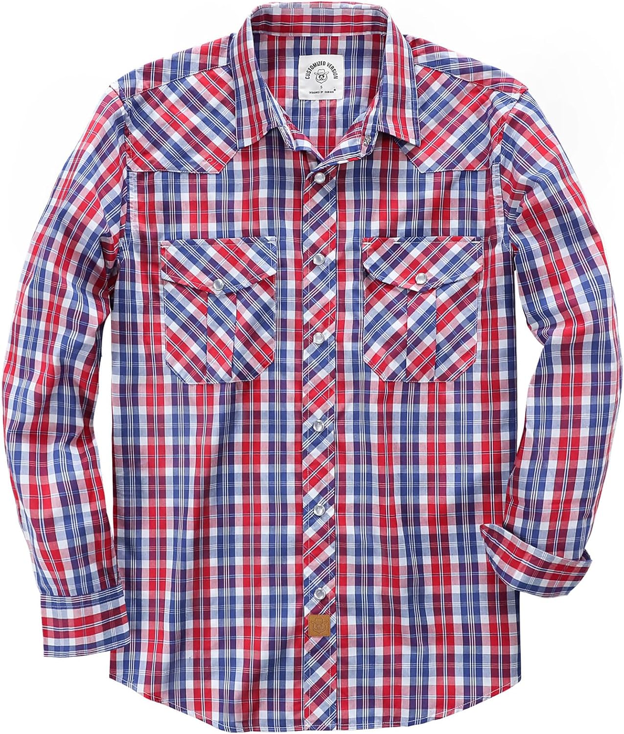 Dubinik Pearl Snap Shirts for Men: Vintage Casual Plaid Style