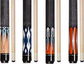ISZY Billiards Pool Stick Set of 4 - 2-Piece Canadian Maple Cues