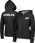 Ultra Game Women's NFL Super Soft Sherpa Full Zip Hoodie - Official