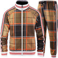Track Suits for Men Plaid Tracksuit 2 Piece Set - Comfortable Active