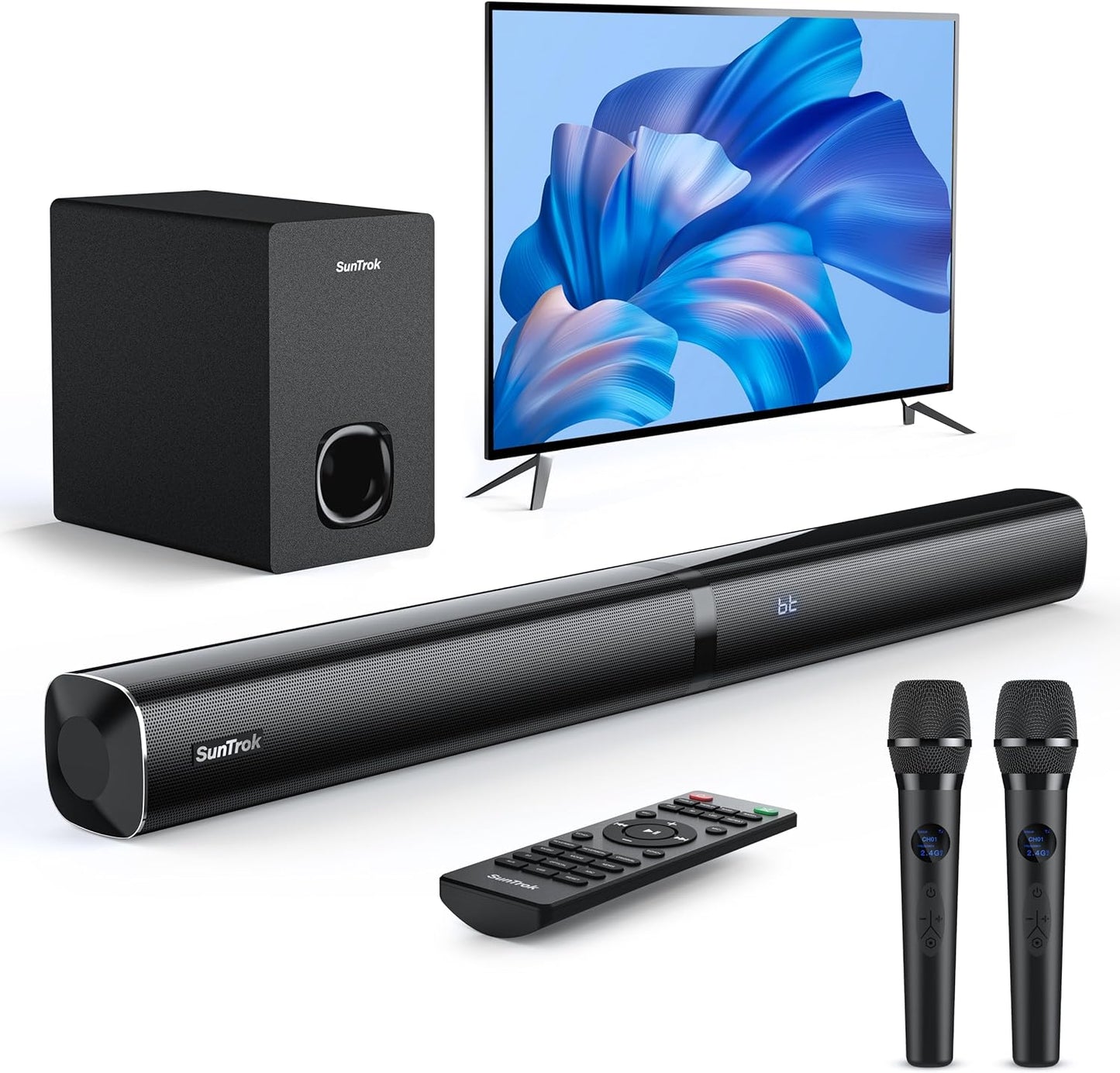 Karaoke Soundbar with Subwoofer: Immersive Home Theater System