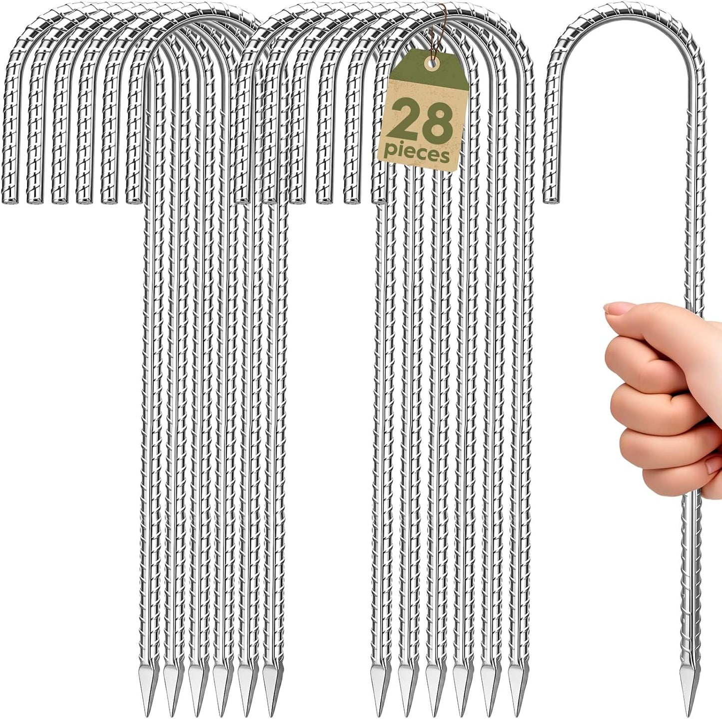 12 inches Heavy Duty Ground Stakes for Tents and Gazebos