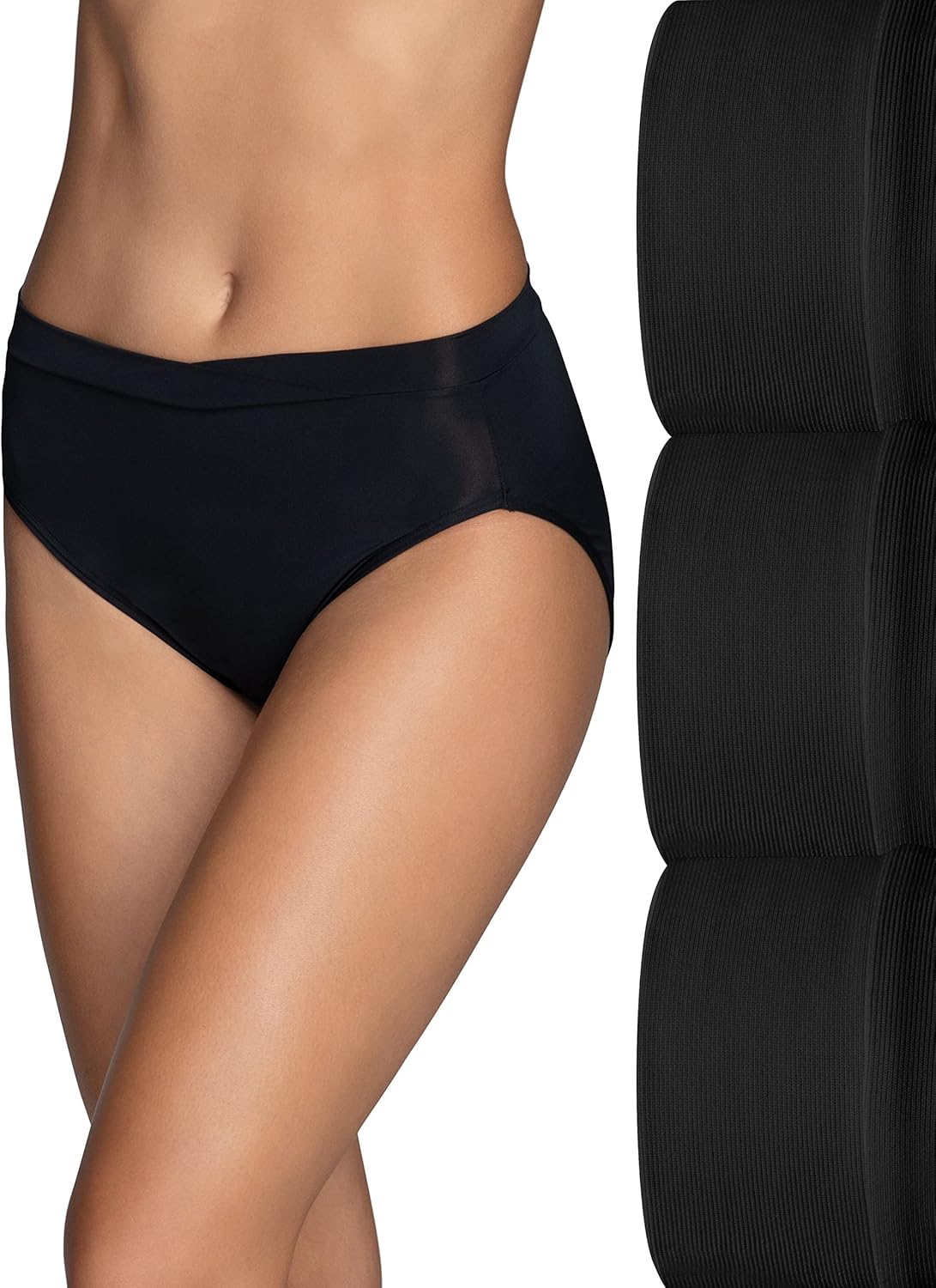 Vanity Fair Women's Beyond Comfort Hi Cut Panties for Ultimate Fit