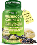 Organic Mushroom Complex Lion's Mane Turkey Tail Cordyceps - Energy