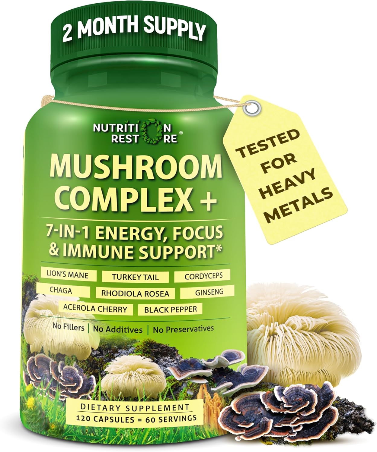 Organic Mushroom Complex for Energy and Immune Support Blend