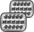 5x7 LED Headlights 110W 7x6 H6054 Hi/Low Sealed Beam - Bright Upgrade