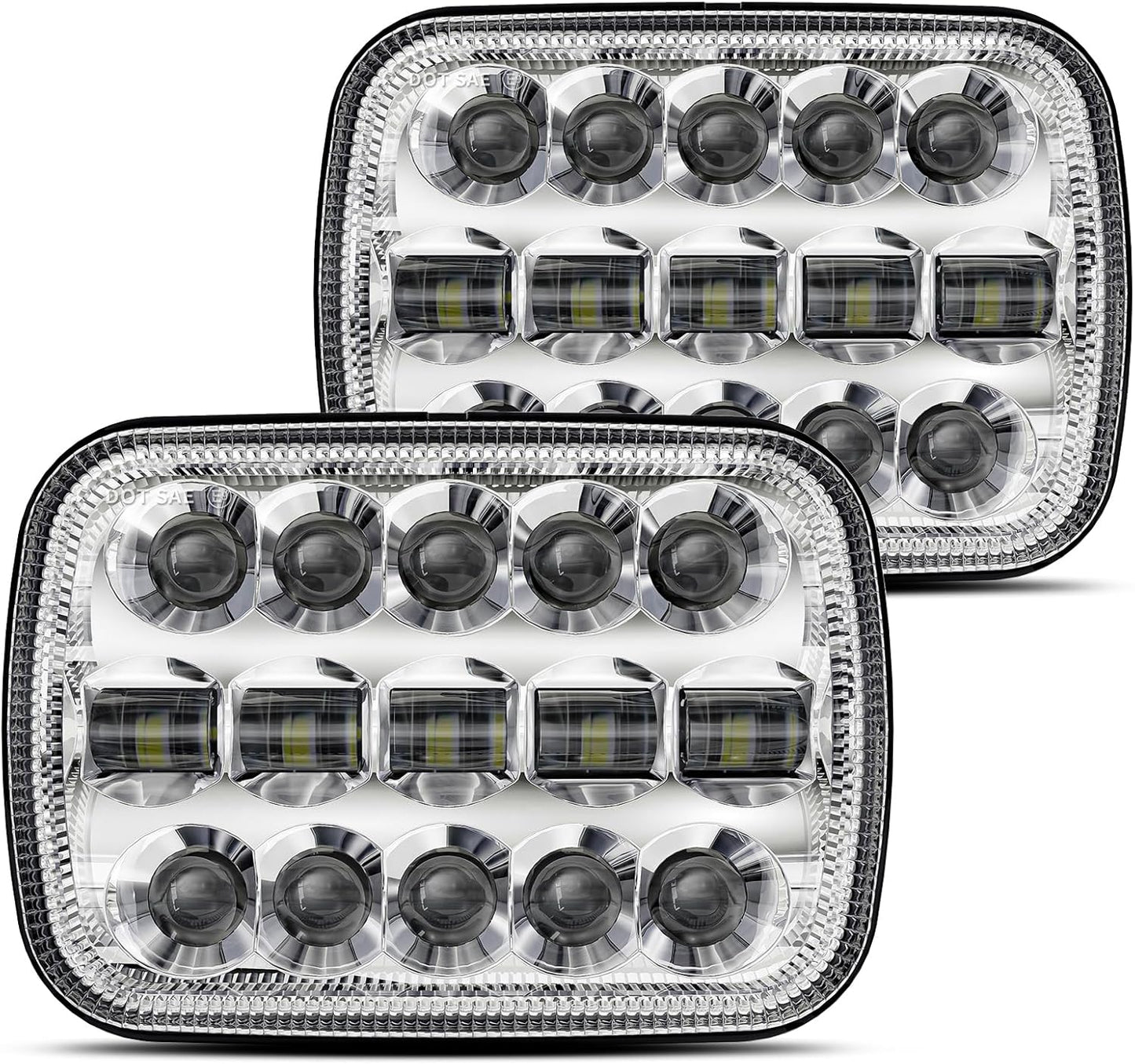 HWSTAR 5x7 LED Headlights for Jeep Wrangler and More