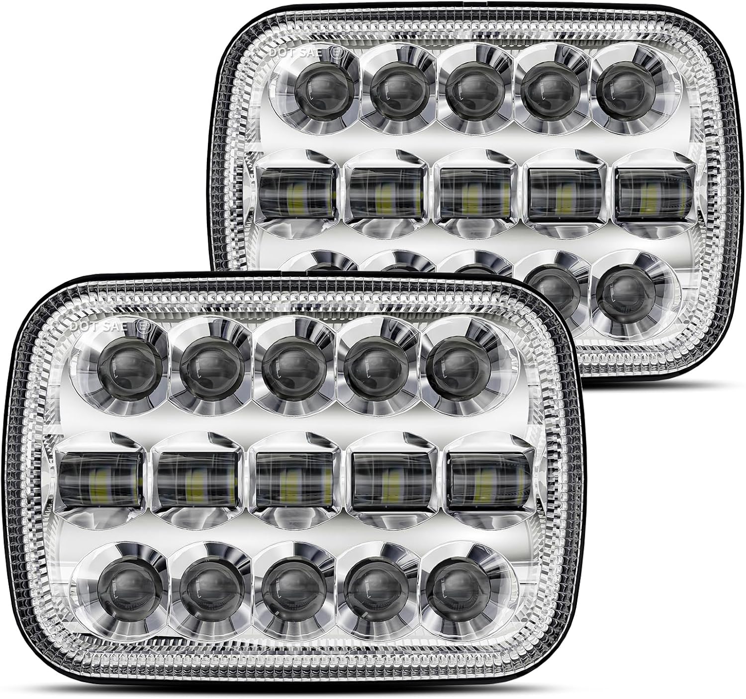 HWSTAR 5x7 LED Headlights for Jeep Wrangler and More